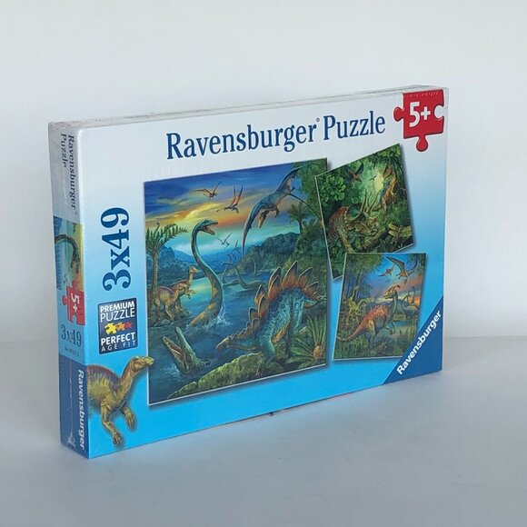 New sealed Ravensburger-3x49 Piece Puzzle Dinosaur Facination - Picture 12 of 16